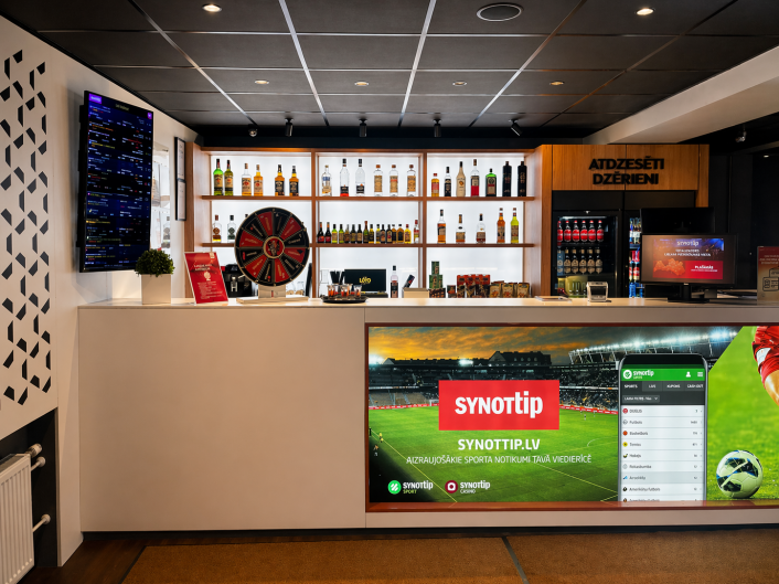 sporta bārs – spēļu zāle Rīgas ielā 36