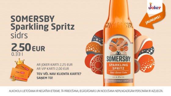 Новинка в баре — Somersby Sparkling Spritz cидр!