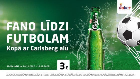 Cheer for the football games with Carlsberg beer.