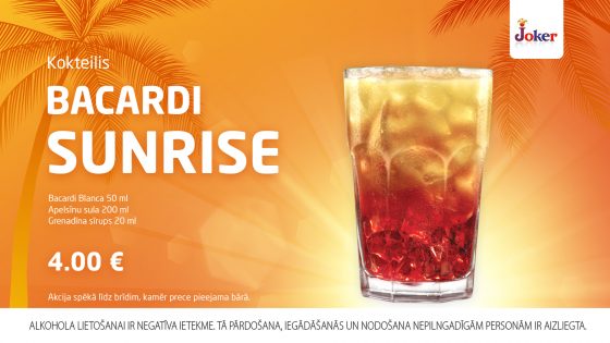 Акция: коктейль «BACARDI SUNRISE»