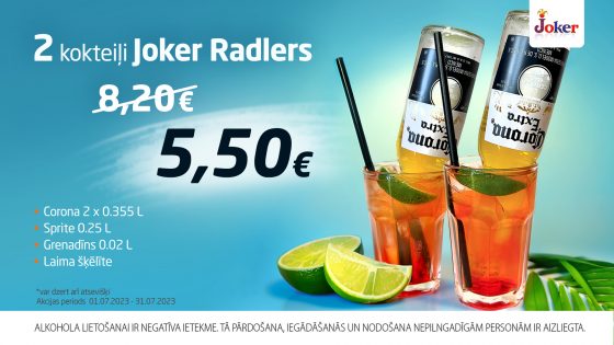 Akcija: JOKER RADLERS kokteiļi