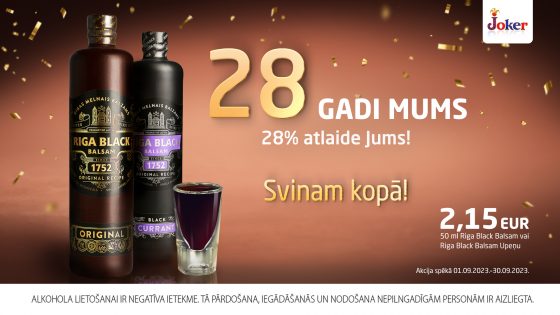 28 years for us – 28% discount for you!