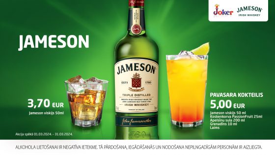 Akcija: Jameson viskijs!