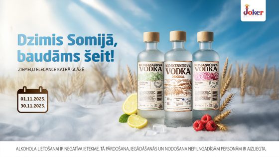Novembris – Koskenkorva mēnesis. Ziemeļu elegance katrā glāzē.