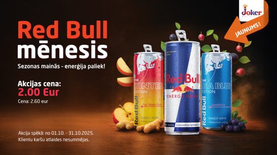 Sezonas mainās – enerģija paliek! Oktobris – Red Bull mēnesis.