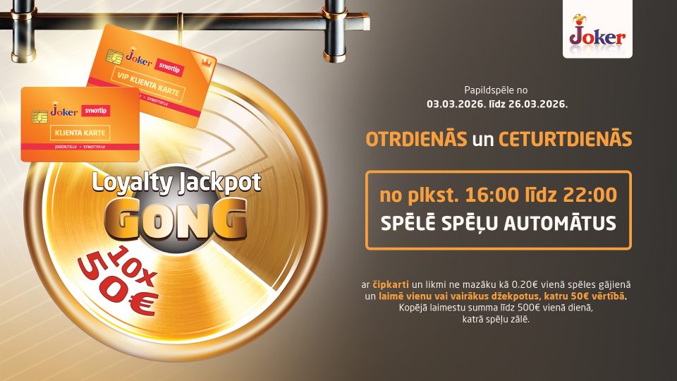 Loyalty Jackpot GONG ir klāt — vai esi gatavs?
