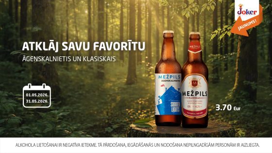 Two new flavors. One favorite. Āgenskalnietis and Klasiskais.