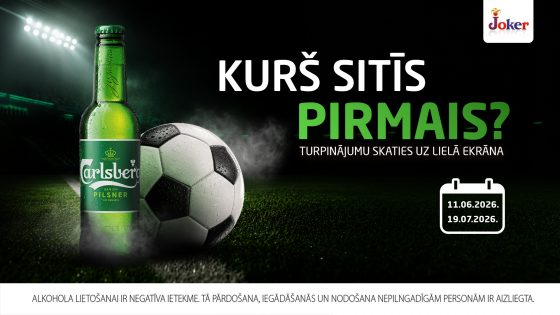 KURŠ SITĪS PIRMAIS? Turpinājumu skaties uz lielā ekrāna Joker sporta bāros.